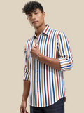 Big  Mins Lines Regular Fit  Casual  Shirt