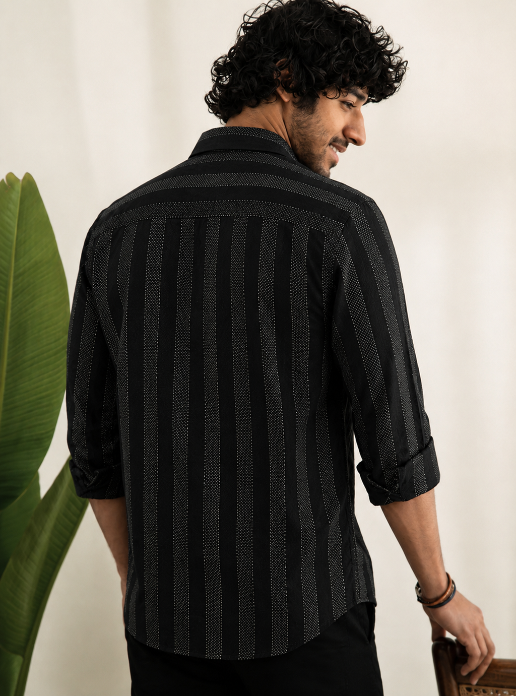 Candy Stripes Black Regular fit