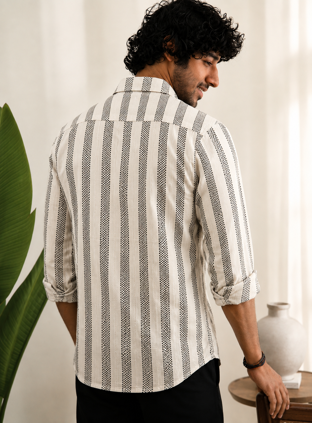 Candy Stripes Cream Regular fit