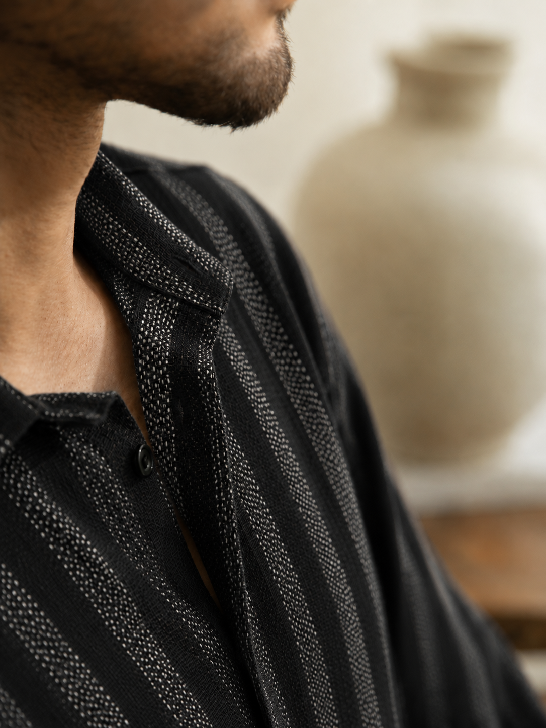 Candy Stripes Black Regular fit