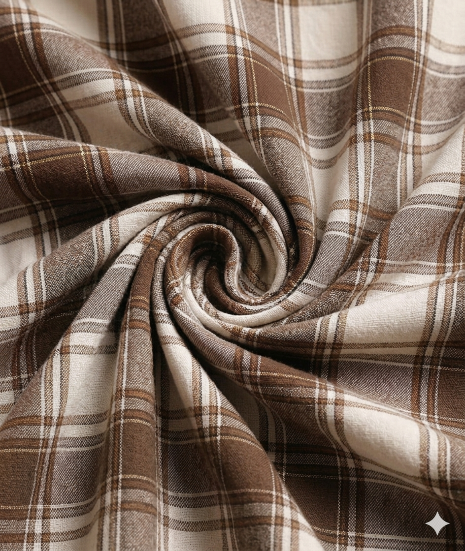 Brown Lights Checks Regular Fit  Casual  Shirt
