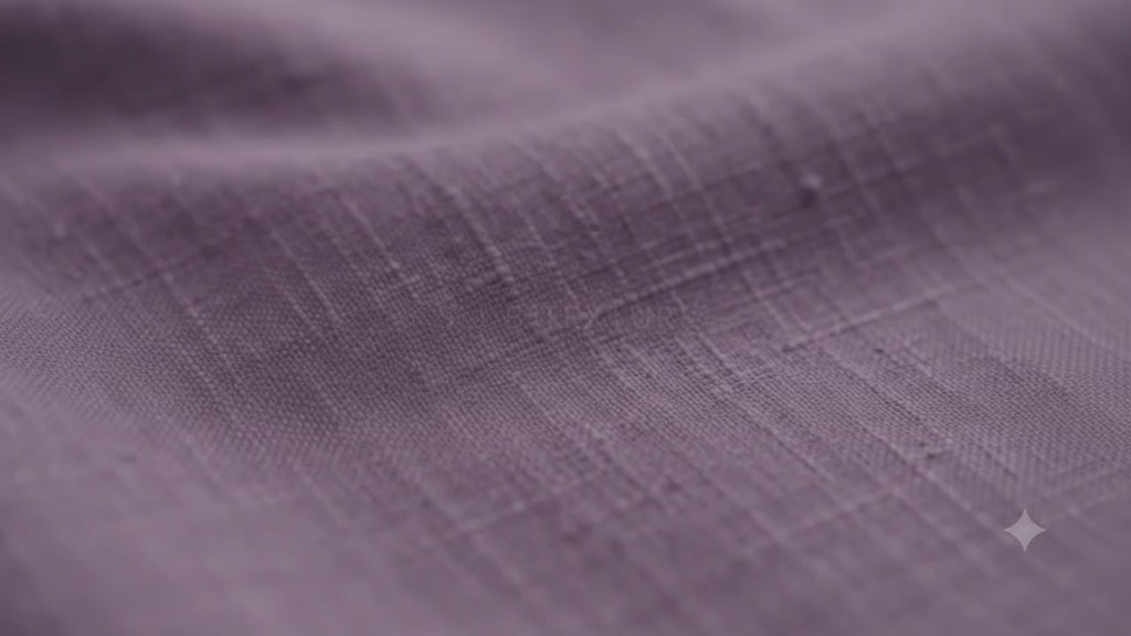 Slub Plain Solid  Purple Regular Fit Shirt